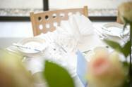 Place setting for a wedding breakfast