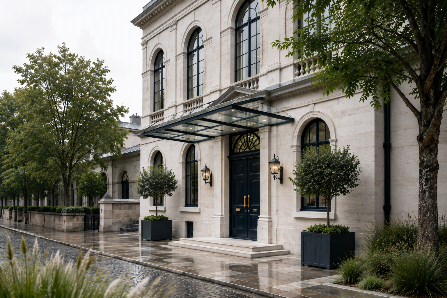 Westbourne Hall exterior in the morning